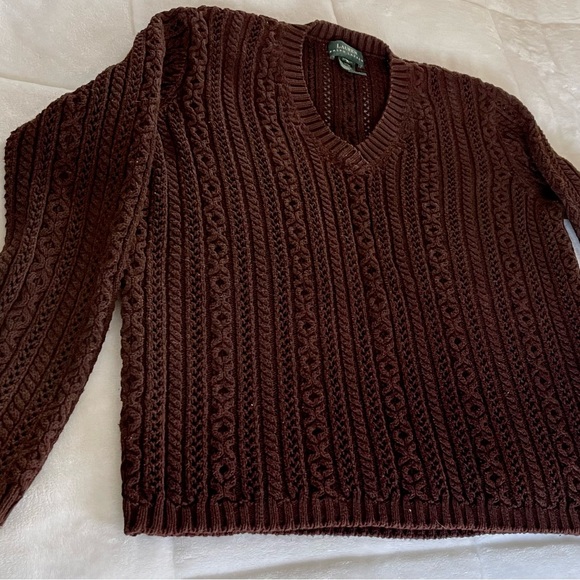 Lauren by Ralph Lauren brown knitted sweater Size M - Picture 3 of 7